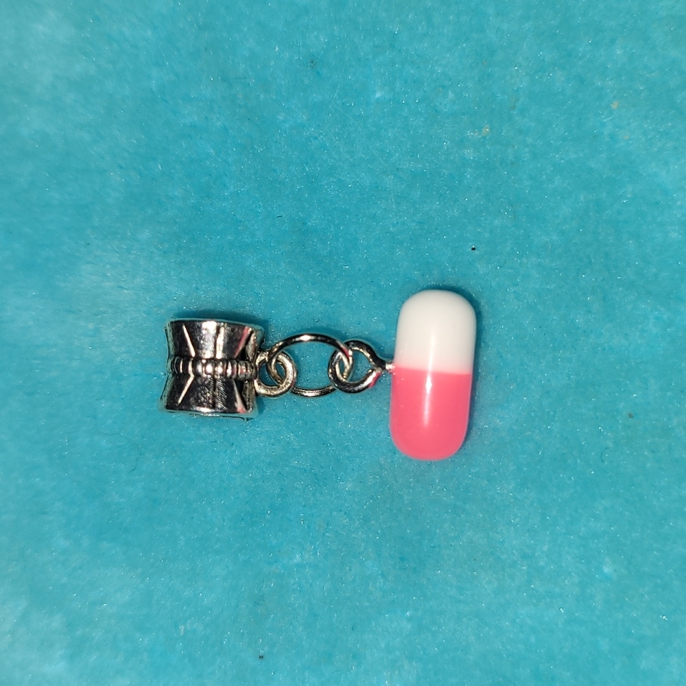Hot Pink Pill Capsule Nurse Charm